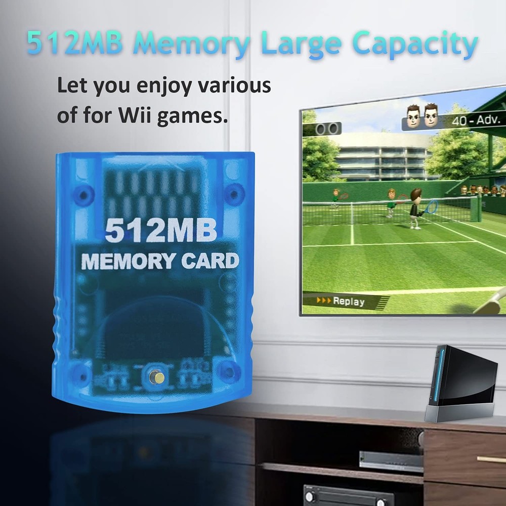 Mcbazel Gamecube Memory Cards,Memory Card Compatible with Blue 512MB