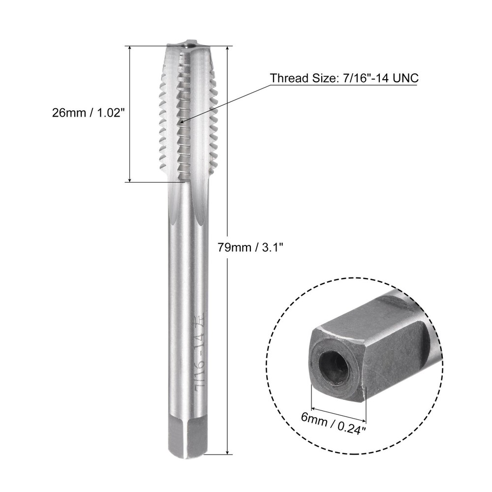 Thread Milling Thread Tapping 7/16"-14 UNC 4 Straight Flute