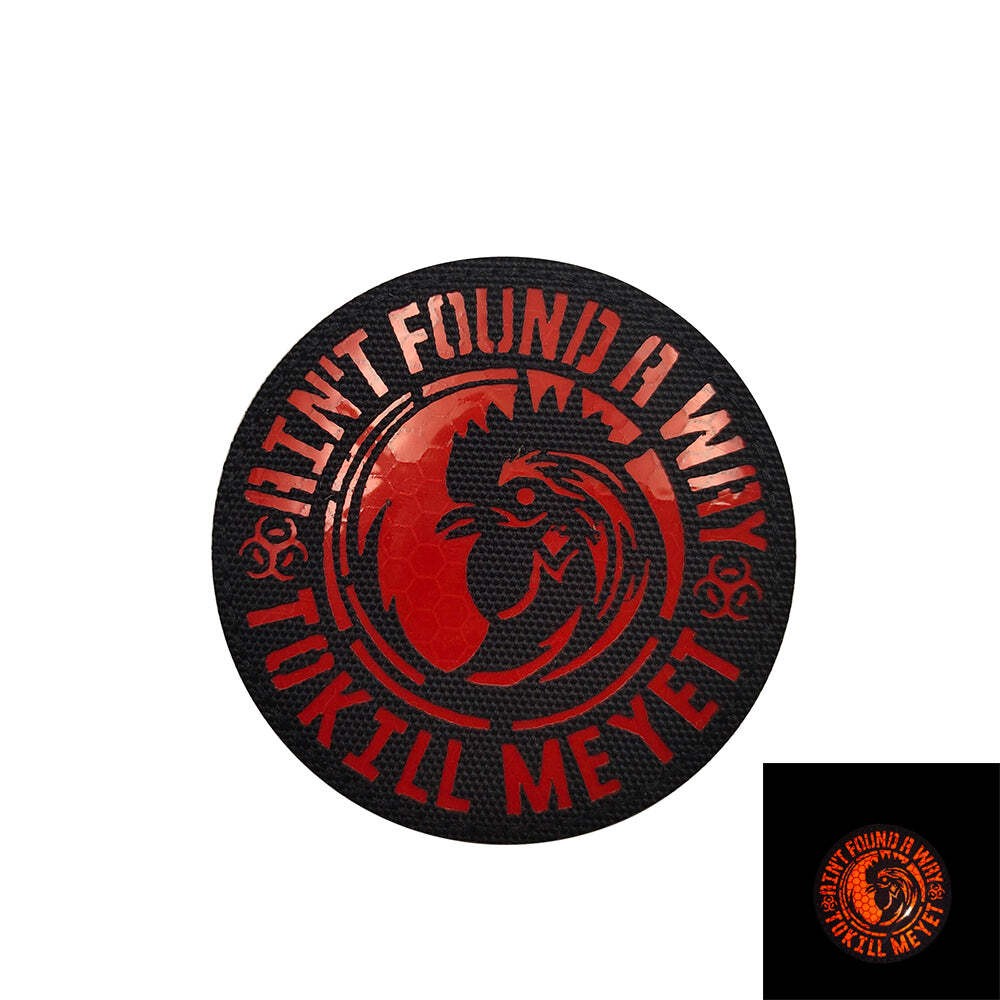 IR Reflective Alice in Chains Rooster Embroidered Hook and Loop Morale Patch FRE