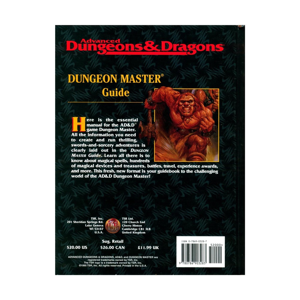 AD&D 2nd Ed Dungeon Master's Guide (Revised Ed, 1st) Fair+