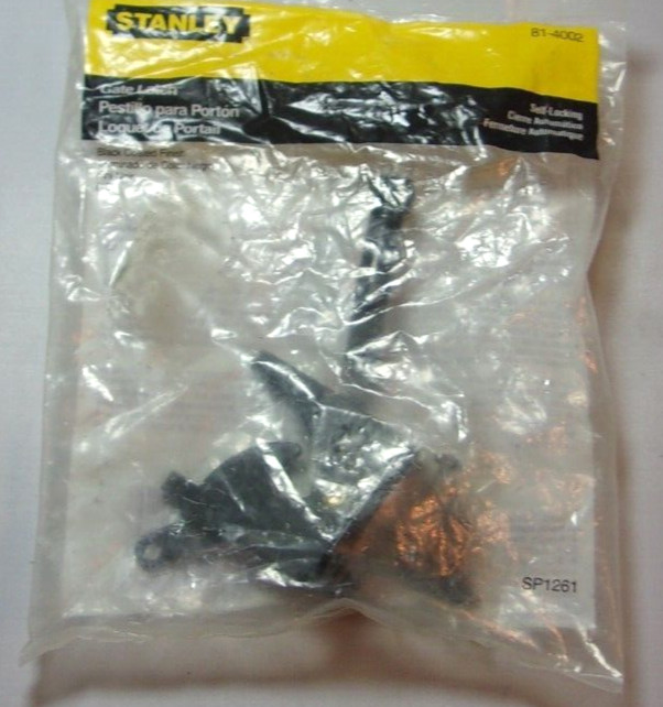 NEW Stanley Self-Locking Black Gate Latch, Number 81-4002