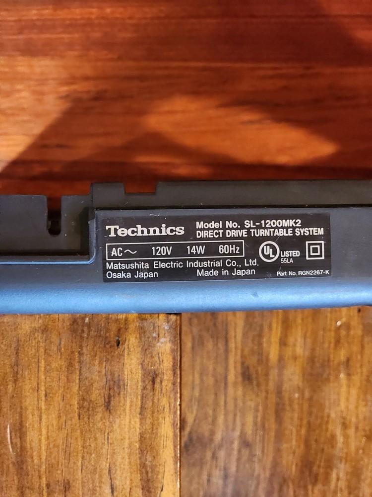 Technics SL-1200MK2 Turntable Black (For Repair)