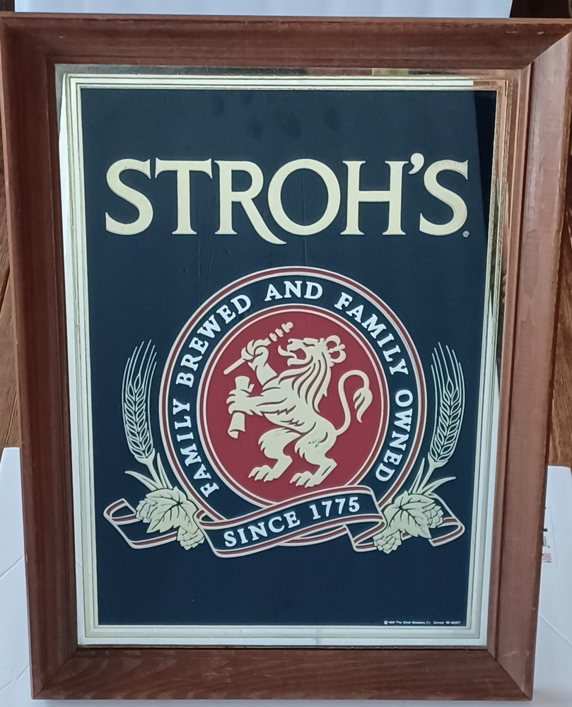1991 Stroh’s Beer Mirror