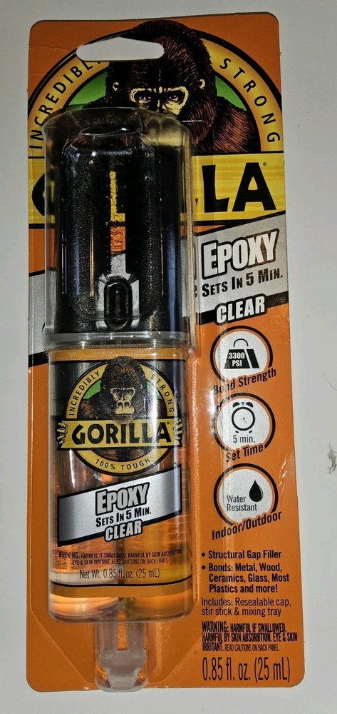 Gorilla 4200101 5 Minute Epoxy Syringe,