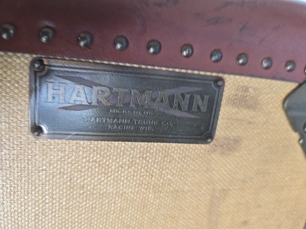 Hartmann Trunk From Ww2 Area Says Mun Germany On Back..missing One Handle