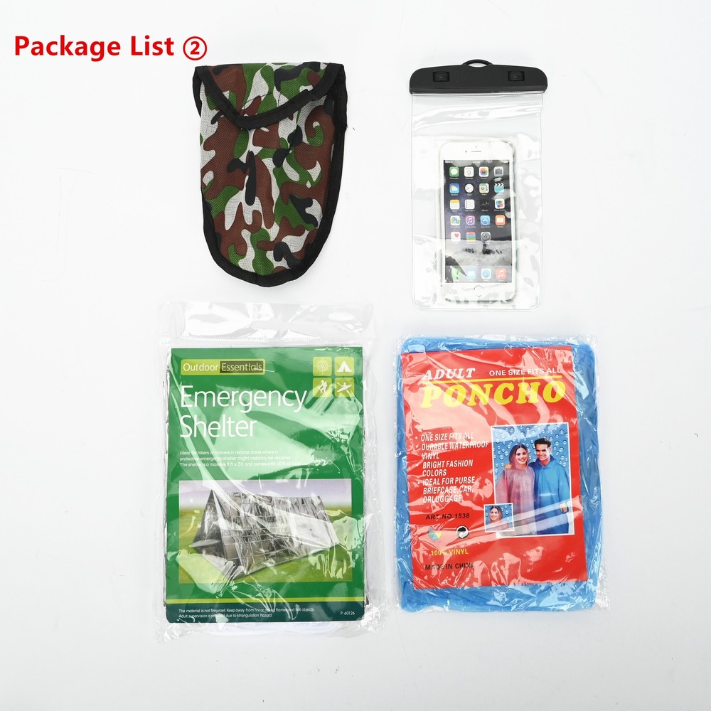 Emergency Survival Kit with Survival Gear tools first aid for backpack bag