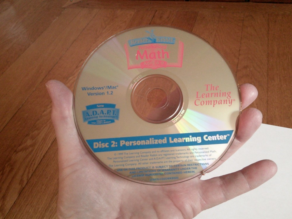 Reader Rabbit Personalized Math Ages 6-9 The Learning Company 2 discs