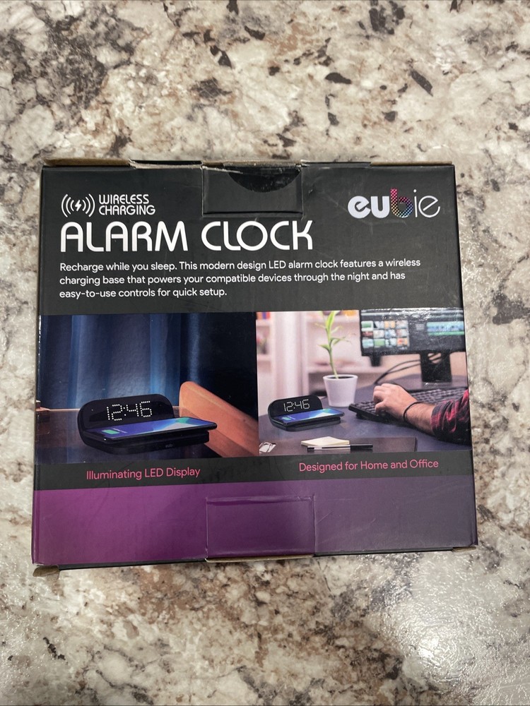Eubie wireless charging alarm clock