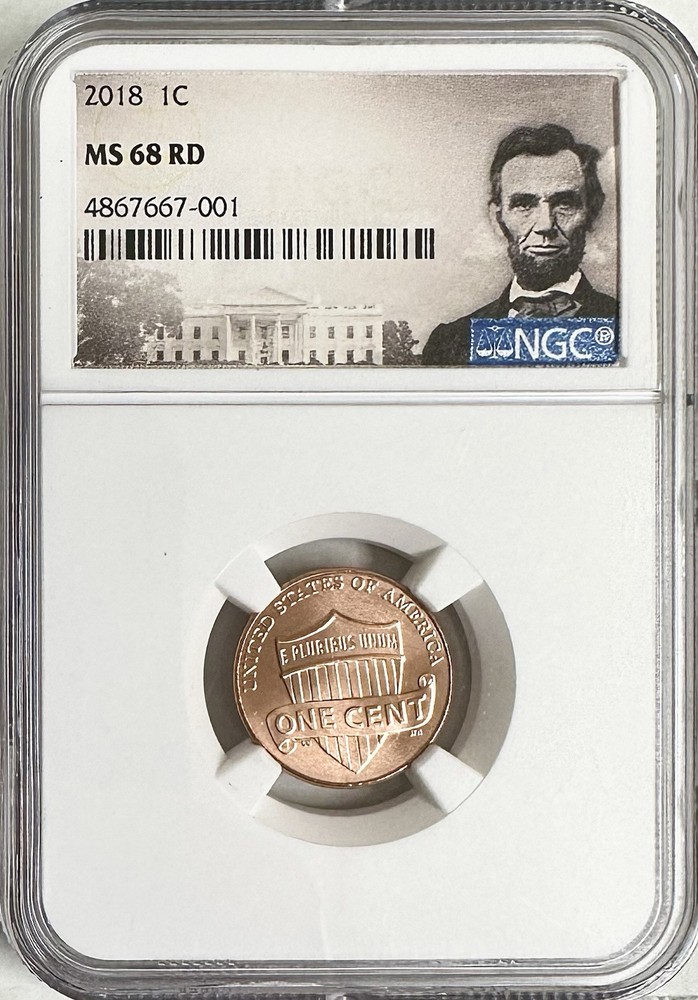 2018 LINCOLN SHIELD CENT NGC MS68 LINCOLN PORTRAIT LABEL
