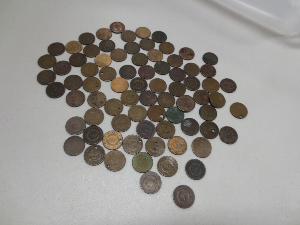 (79) Assorted Dates Two Cent Pieces (AG / Damaged)