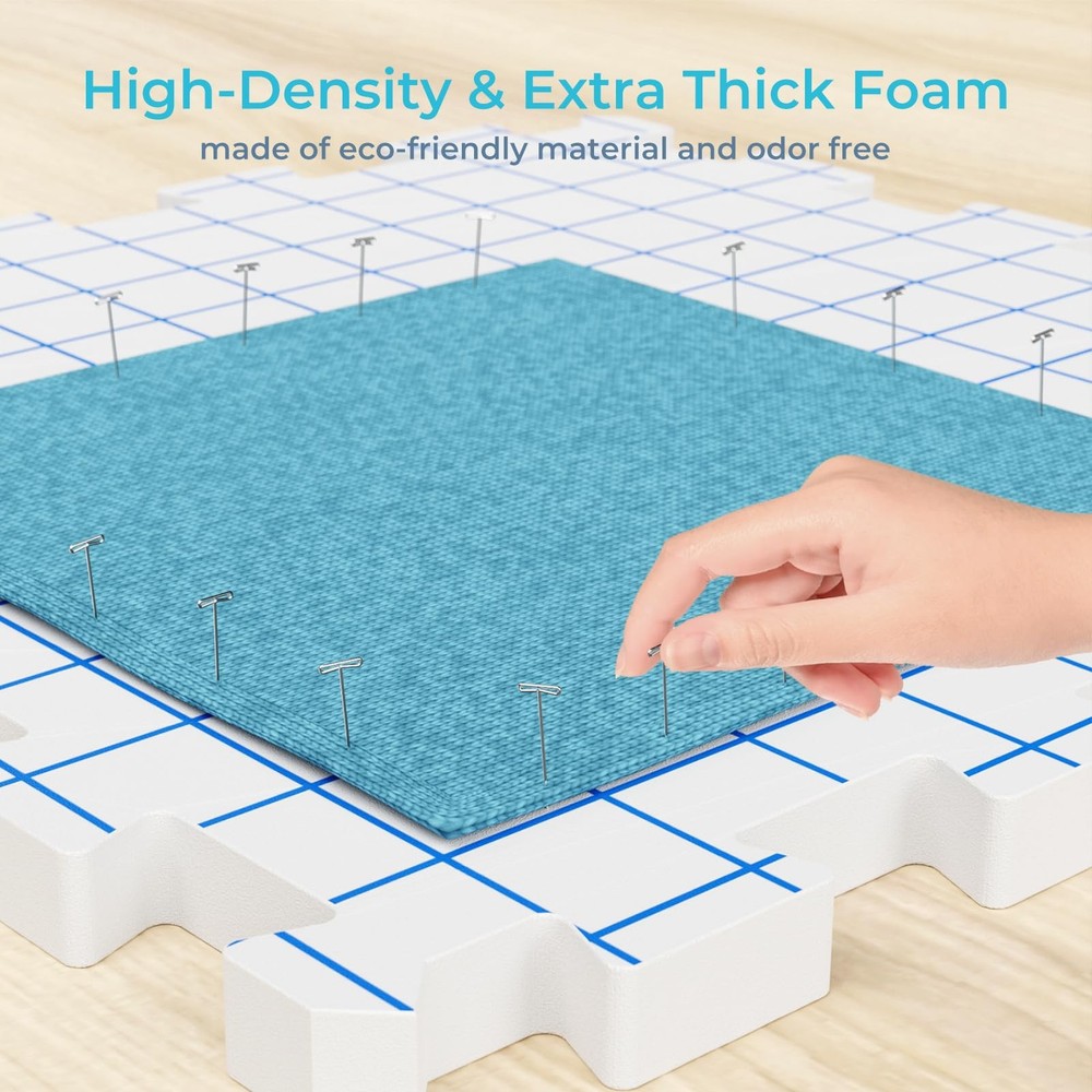 Blocking Mats for Knitting, Extra Thick Knitting Blocking Mat with Grid Lines...