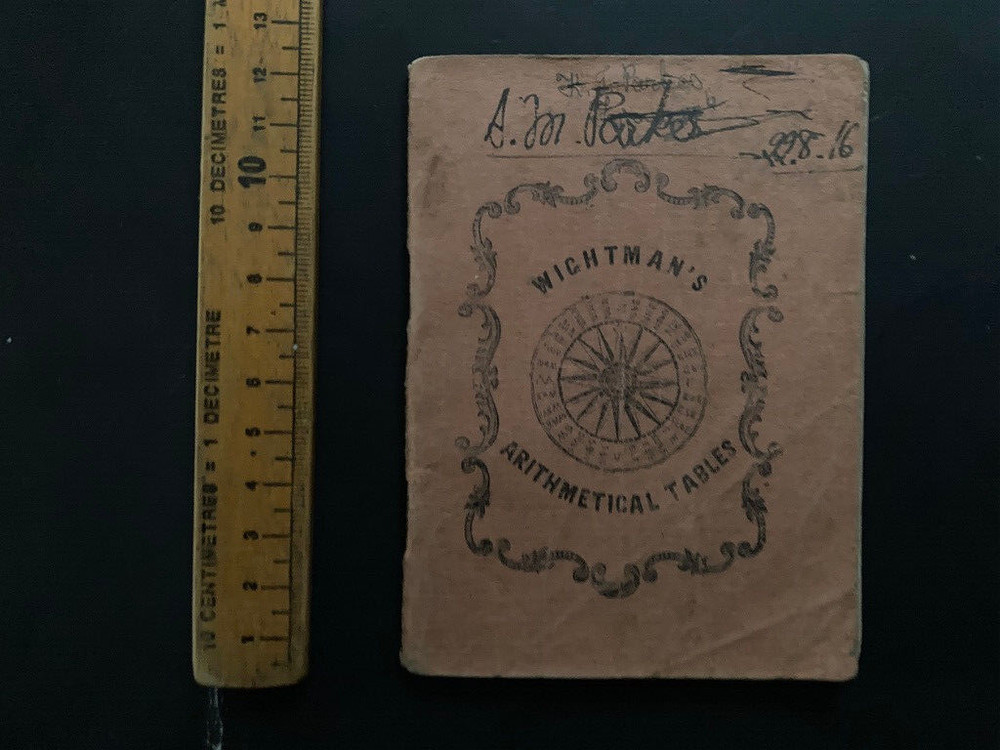 Wightman's Arithmetical Tables booklet