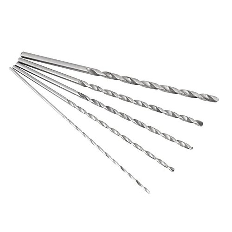 5 Different Sizes Extra Long High-Speed Steel Drill Bits Long Shank Drill Bit...