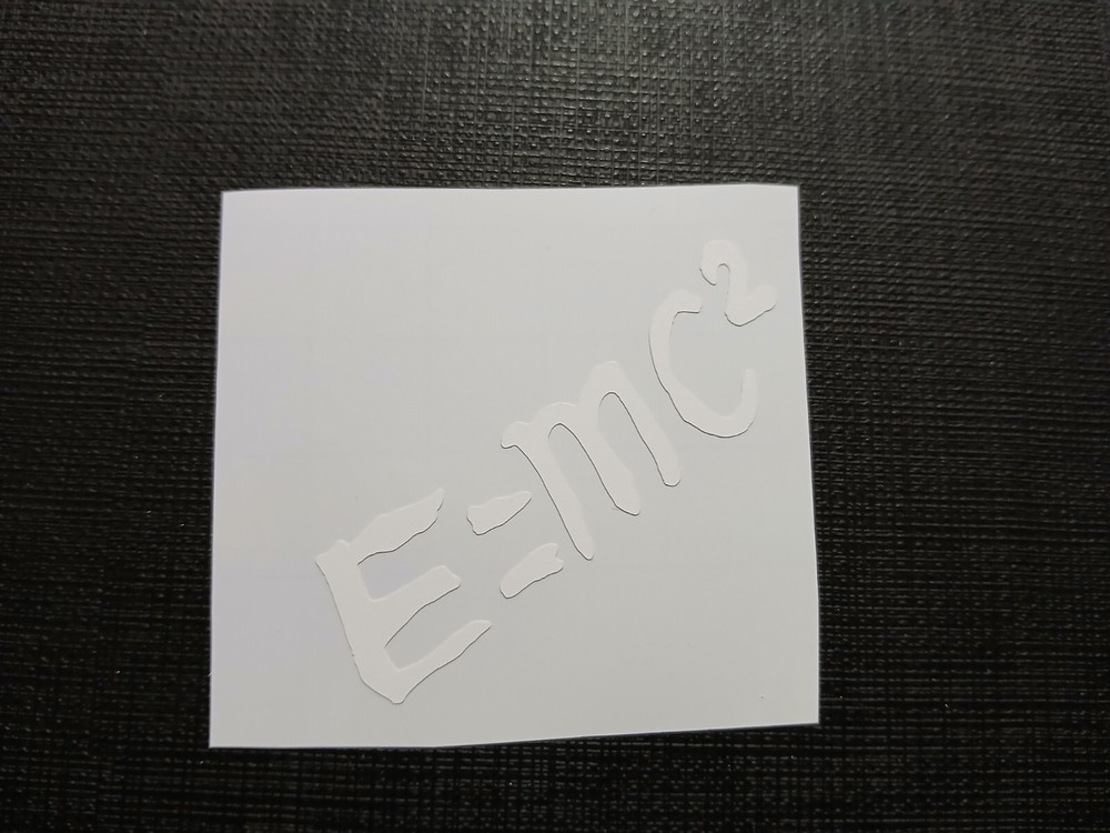 E=mc² Sticker Vinyl Decal Windows Laptops Appliances Waterproof!