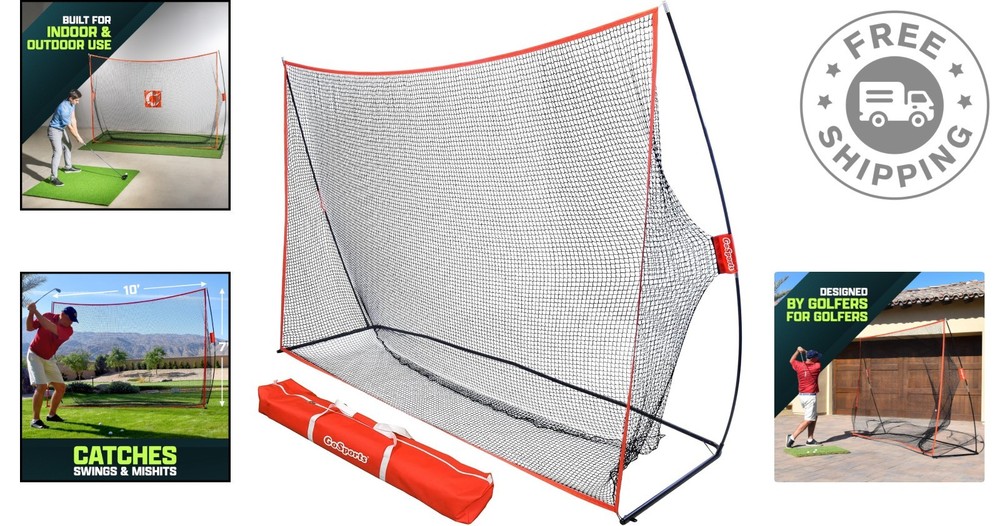 Compact Golf Practice Net - 10'x7' Size with Convenient Ball Return Feature