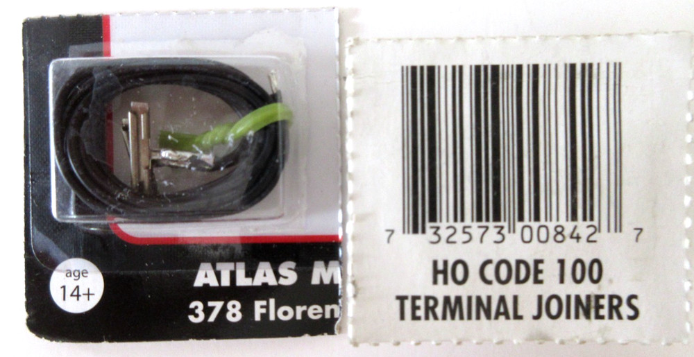 Atlas #842 HO-scale Code 100 Standard Terminal Joiners (2 per pack)