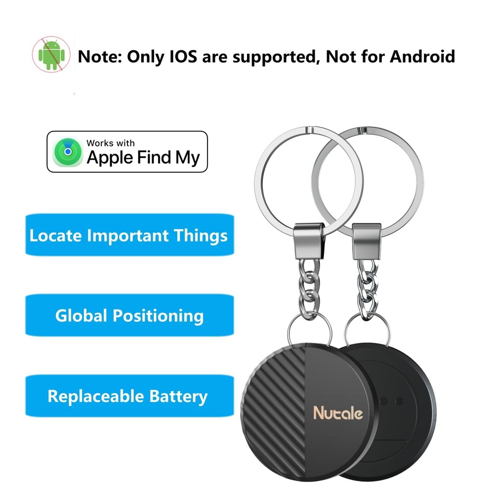 NutaleTag Key Finder 4 Pack - Only iOS - Bluetooth Smart Item Tracker Tag - W...