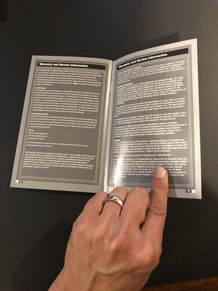 full spectrum warrior ps2 Manual Only