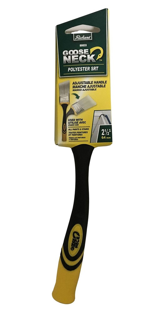 Paint Brush 80833 Goose Neck Angular Flexible Soft Grip Handle 2-1/2"