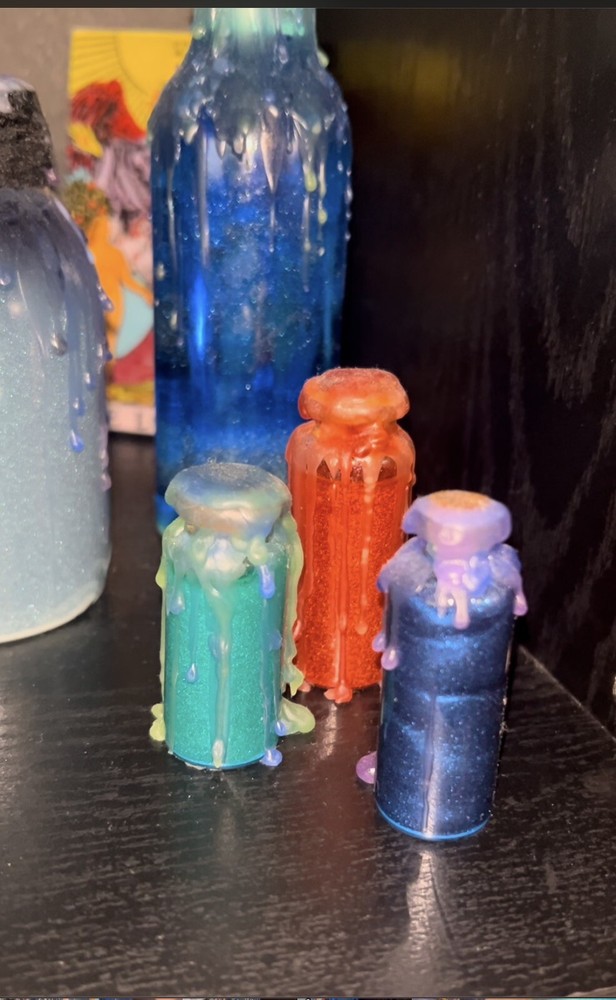 Handmade Mini Magic Color Changing Potion Bottles
