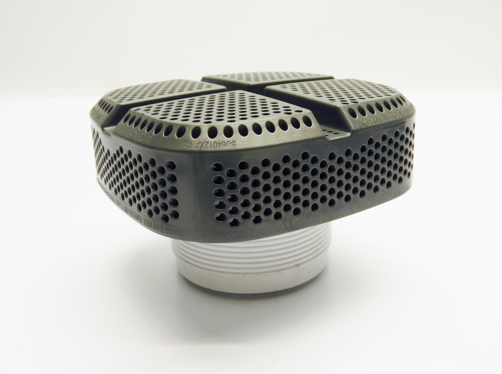 Waterway 5.32" Designer Square Wall Suction Strainer With 2" Threaded Wall Fitti
