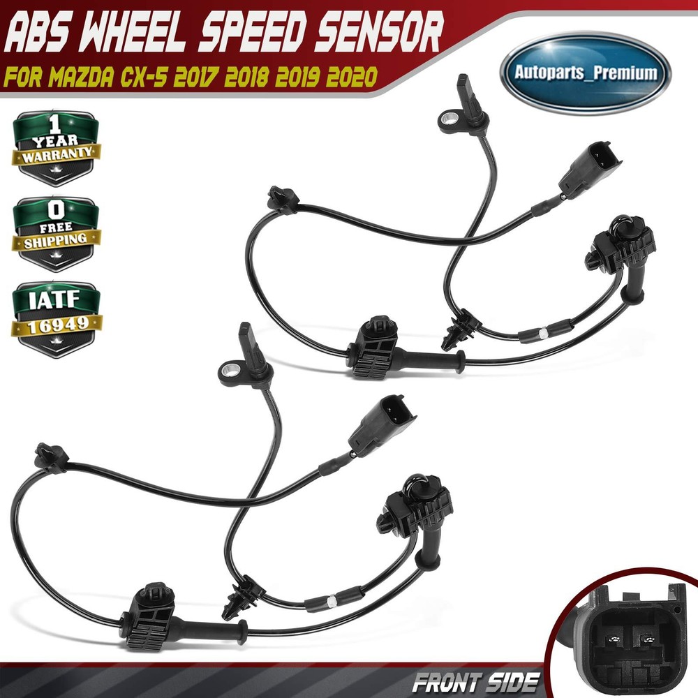 2x Front Left & Right ABS Wheel Speed Sensor for Mazda CX-5 2017 2018 2019 2020
