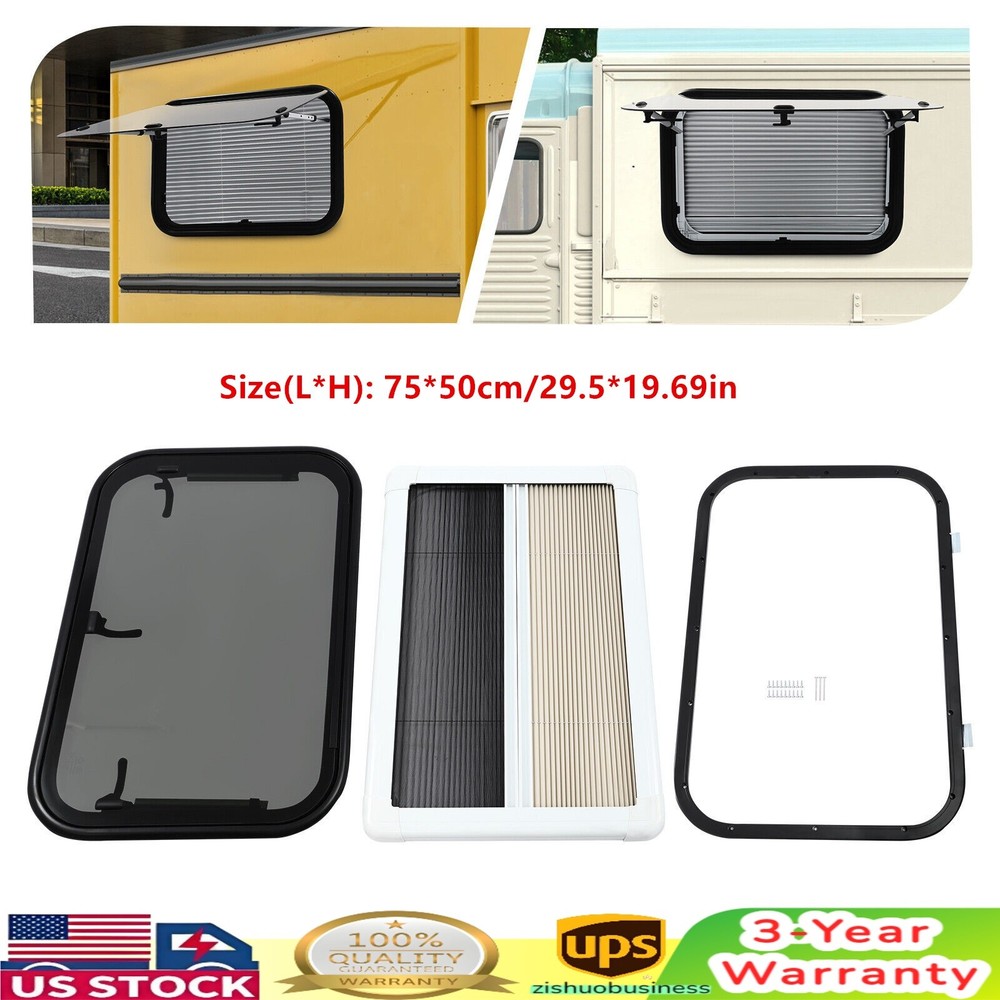 Rv Exit Window 30" W X 20" H Optional Trim Rv Window Replacement Camper + Screen
