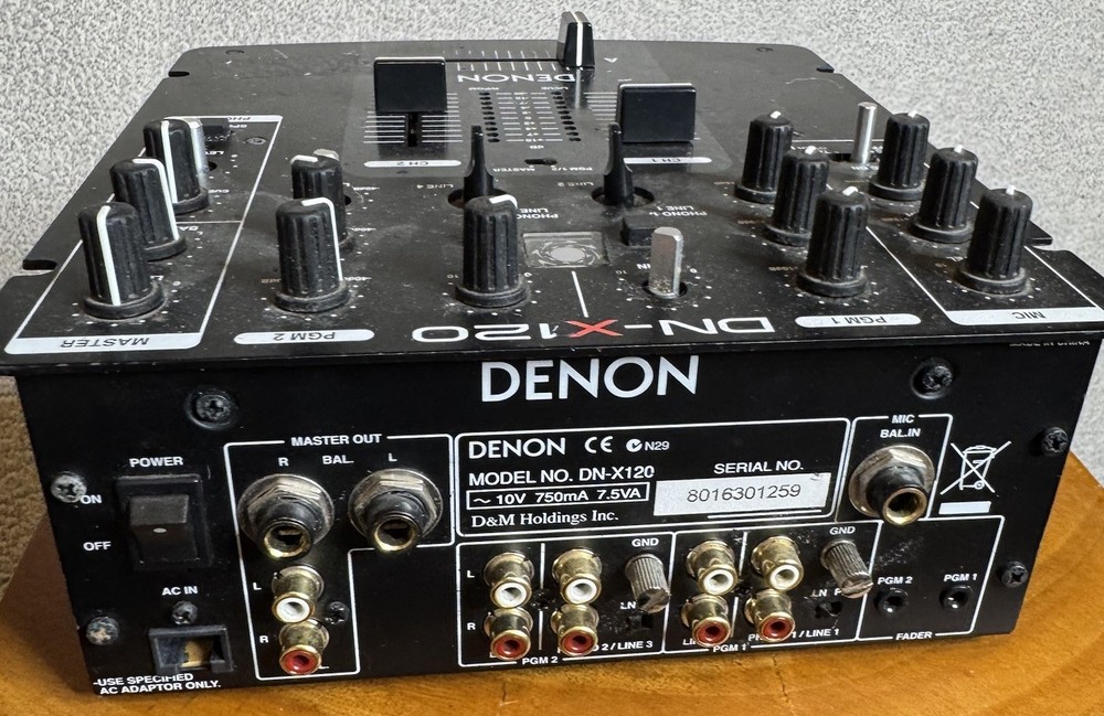 Denon DN-X120 DJ Mixer 2-Channel Compact Professional No Cords Untested