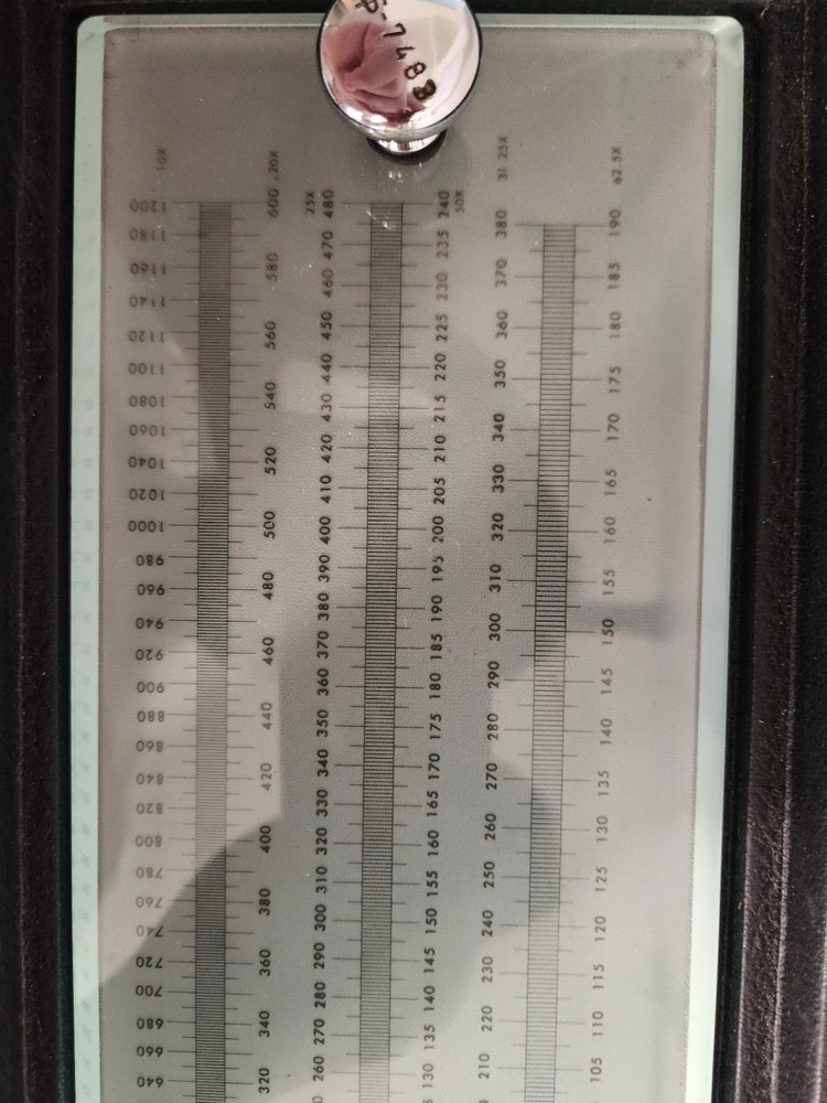 Optical Gaging Products Multi Scale Glass Rule