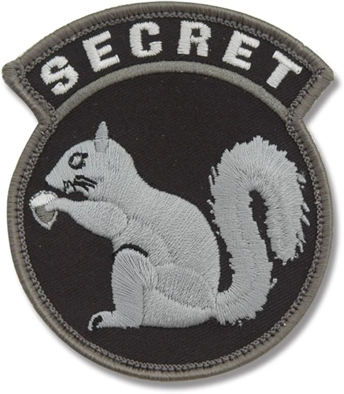 MSM Secret Squirrel Morale Patch Embroidered Hook Tac Vest Hat Multicam Arid