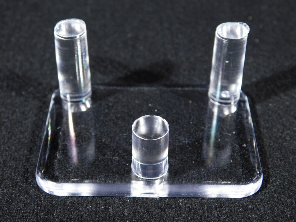 Heavy Duty THREE Post SPHERE Display Stand SMALL Size Clear Acrylic
