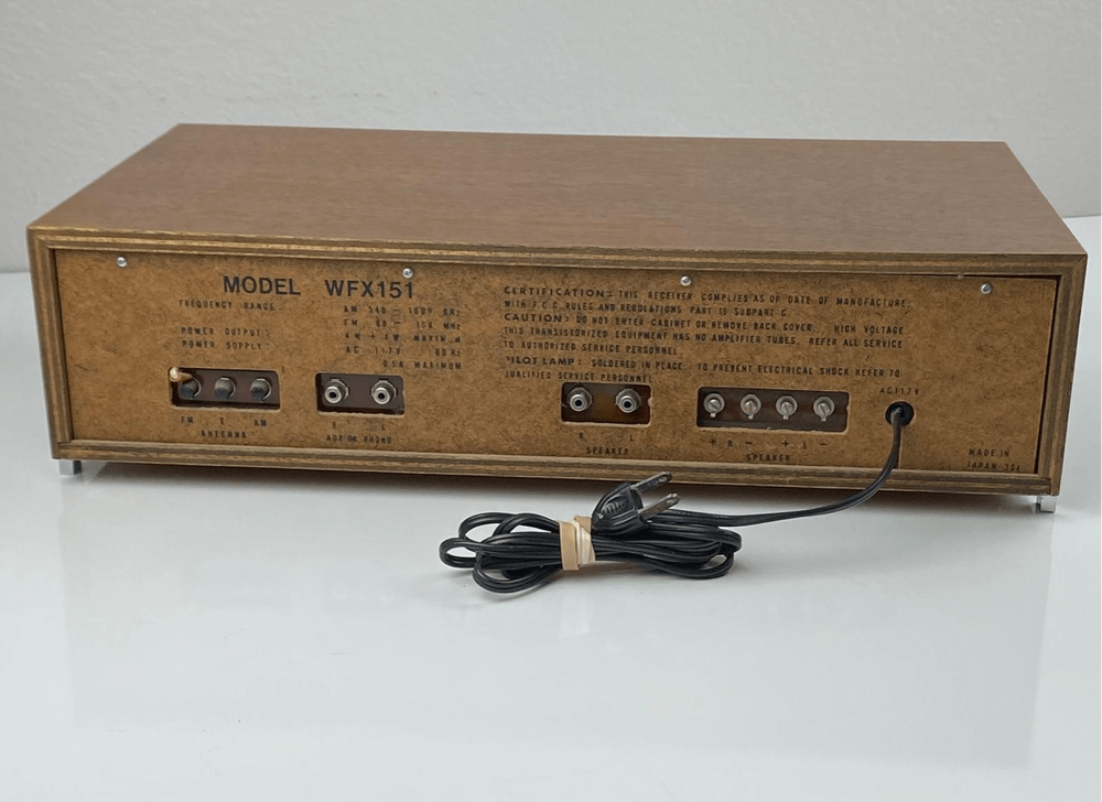 Vtg Webcor AM/FM Solid State Stereophonic Multiplex Receiver & Turntable WFX151