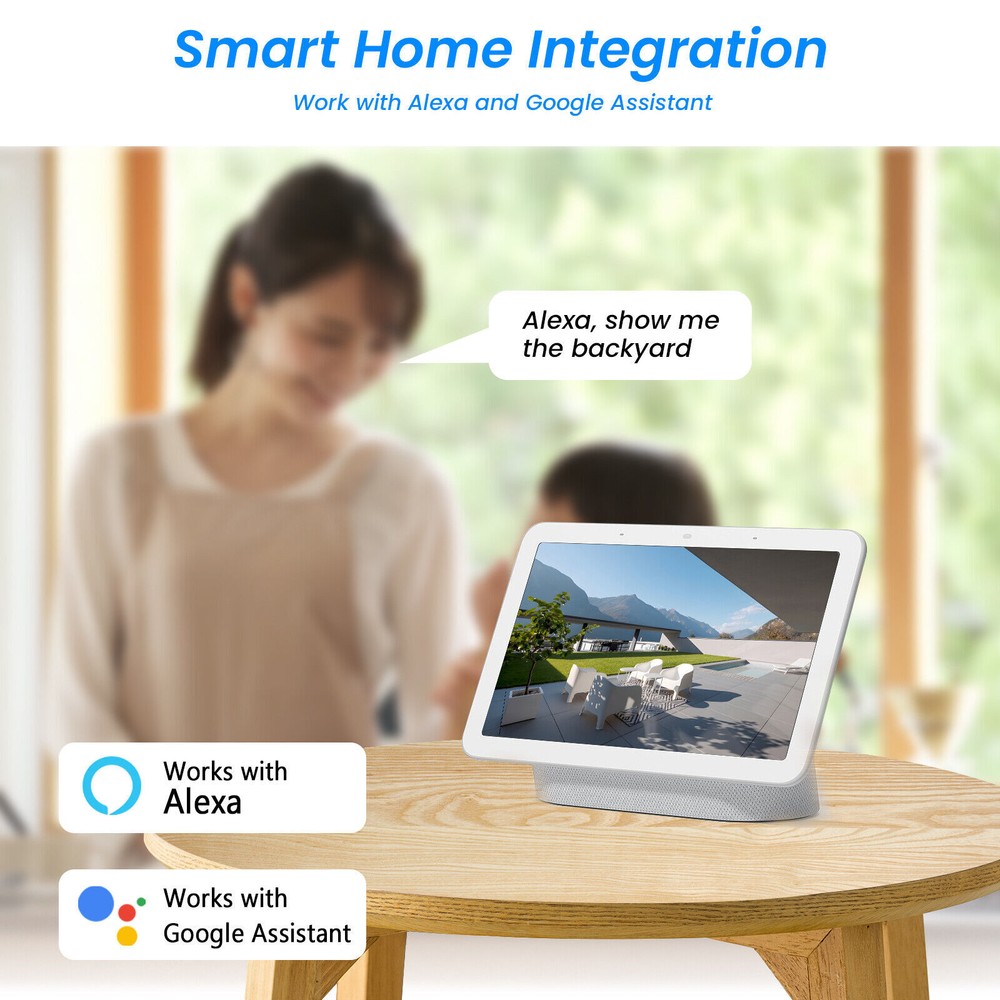 ANRAN 2K Home Security Camera Battery &Solar Panel Wireless Dome Cam PIR Outdoor
