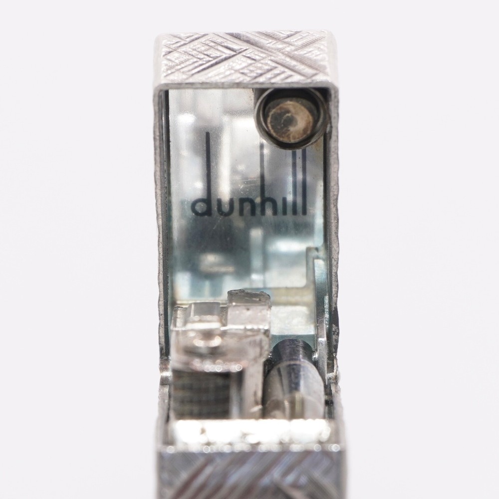 Rare Dunhill Lighter Silver Florentine Pattern-Ultrasonically cleaned_Working