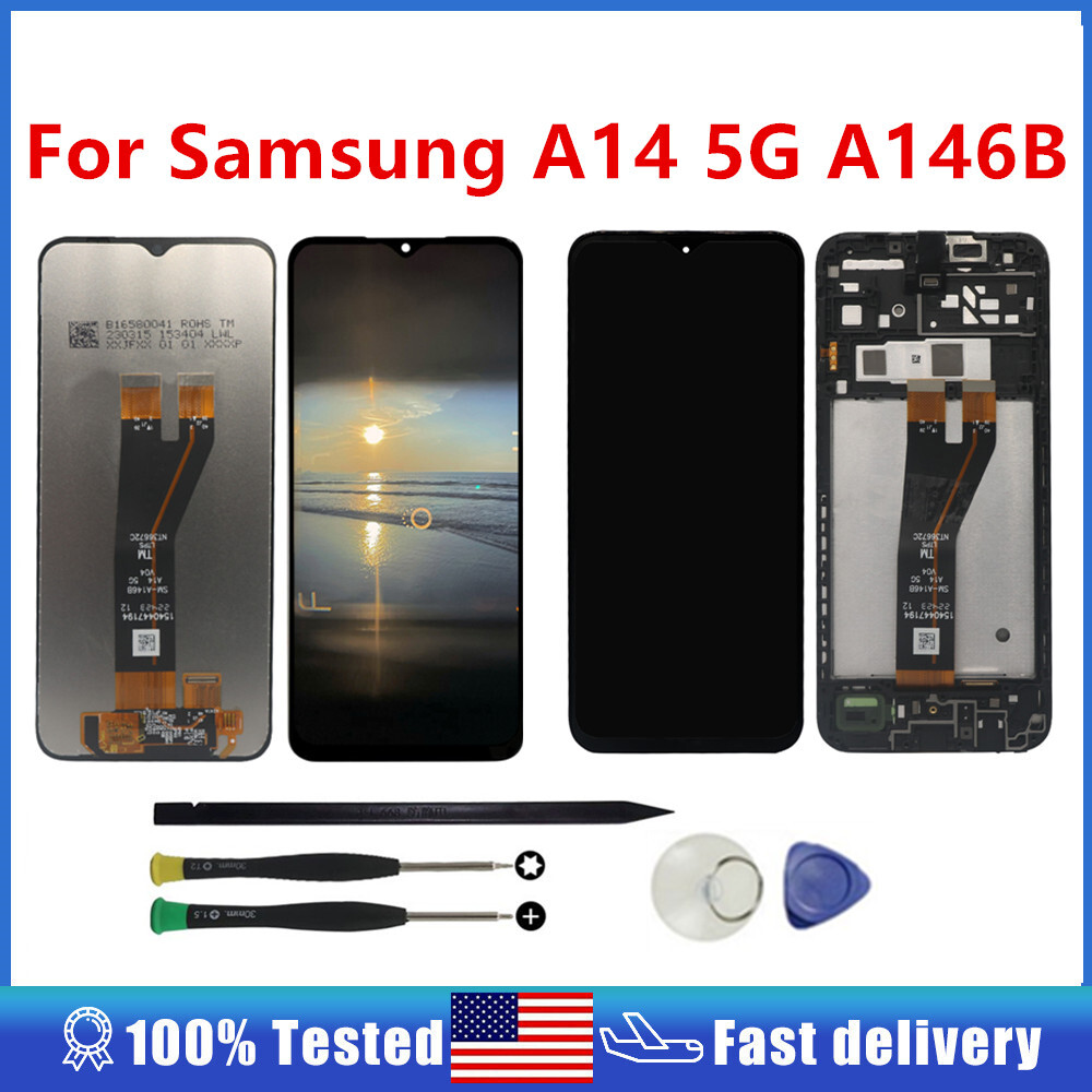 For Samsung Galaxy A14 5G SM-A146B LCD Display Touch Screen Replacement ± Frame