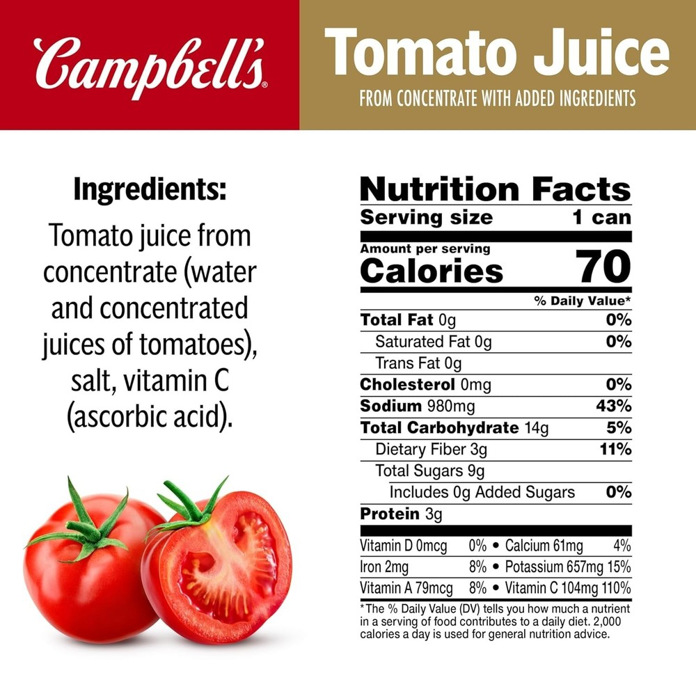 100% Tomato Juice, 11.5 fl oz Can