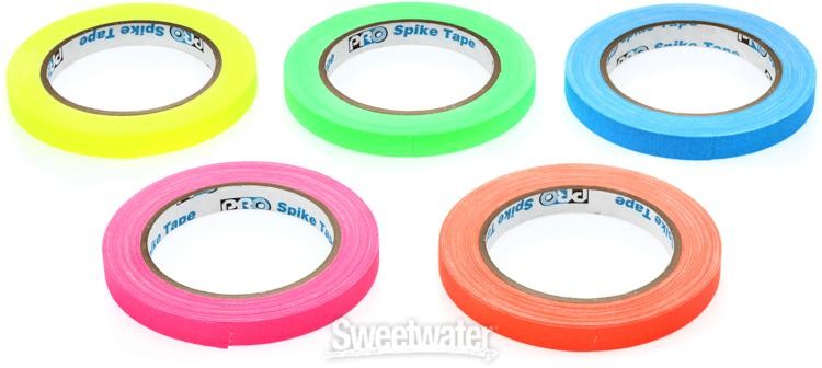 Pro Tapes Pro Spike Stack 1/2-inch Gaffers Tape - Fluorescent Assortment