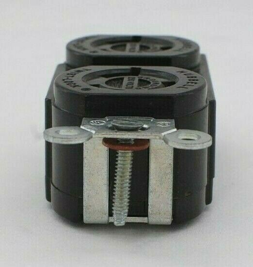 Hubbell P-2356 Black Duplex Receptacle