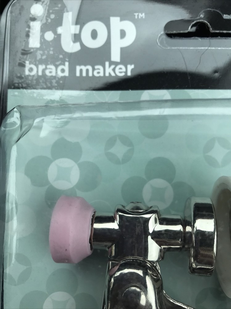 I-TOP IMAGINISCE Button, Brad & More Maker Pink Handles With Topper