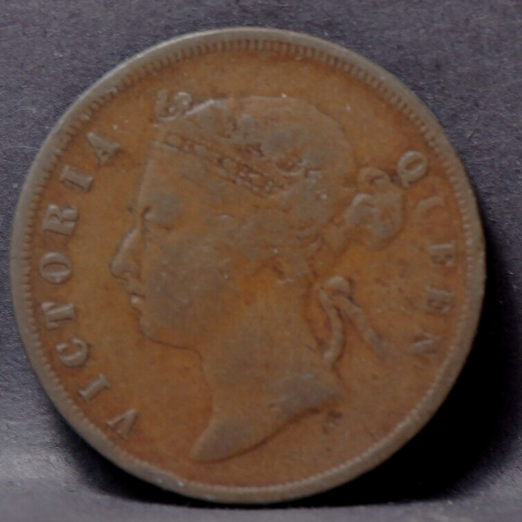 Straits Settlements 1885 Cent, KM9a, Fine,   5-21*