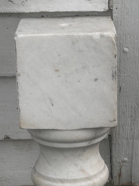 Anitque White Marble Balster/Spindle from a Railing.36"