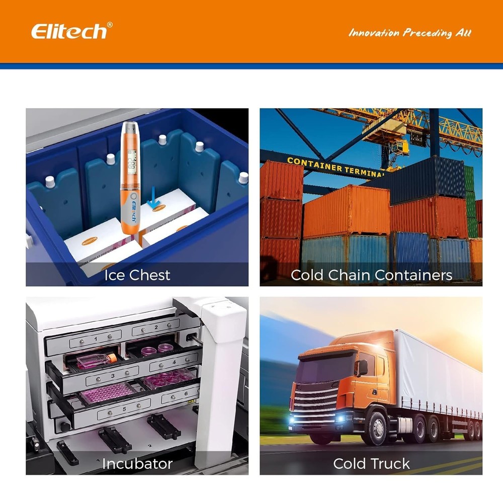 Elitech RC-51H USB Temperature Data & Humidity Sensor, Orange