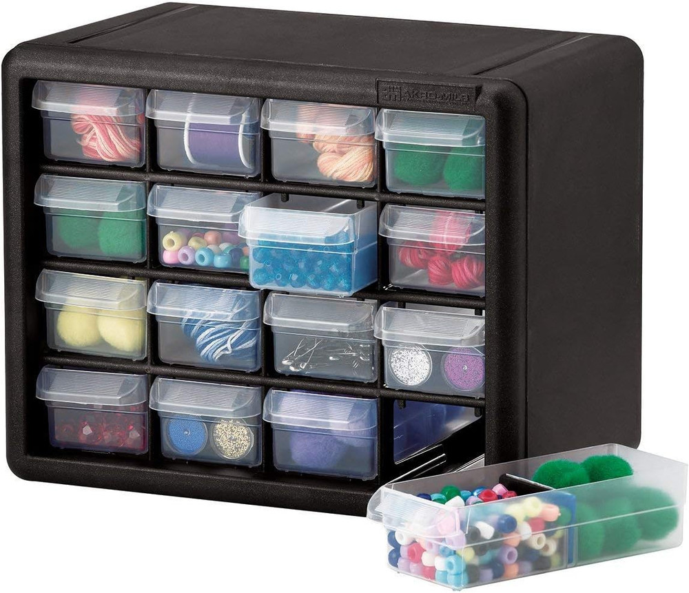 16-Drawer Plastic Storage Cabinet