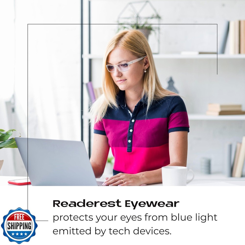 Readerest Blue Light Blocking Glasses – Computer Eyewear, UV Protection, Eye