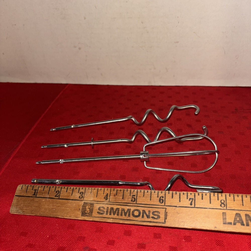 4 Mixer Attachments Including Dough Hooks