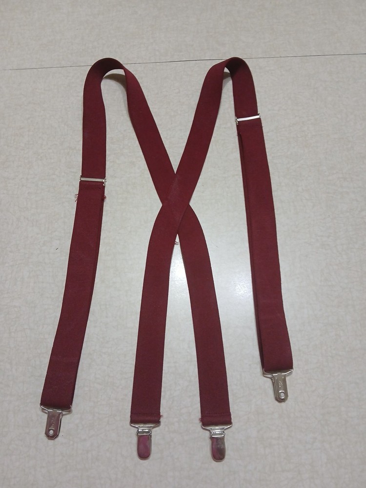 Pelican Suspenders Red Elastic Adjustable