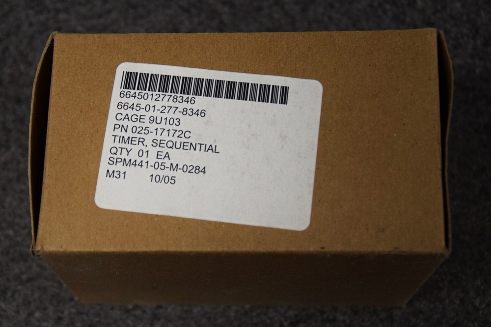 MILITARY SEQUENTIAL TIMER 6645-01-277-8346 YORK 025-17172C