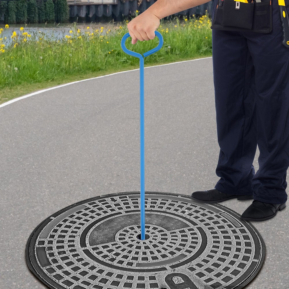 76.2cm/30in Manhole Cover Hook Tool, Versatile Lifting Hooks, Tool J-Hook