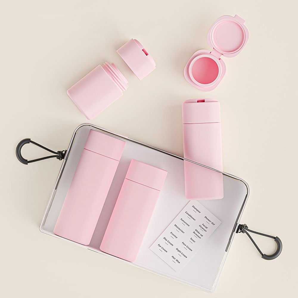 cirea Travel Bottles Set - TSA Approved Leak Proof Squeezable white