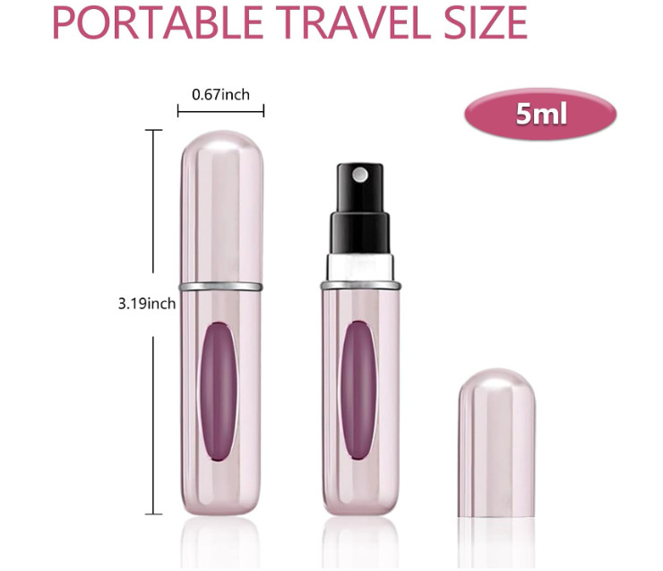 4Pcs Mini Refillable Perfume Atomizer – Travel Spray Bottle for Cologne & Pocket
